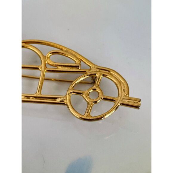 Vintage 1980s Large Statement Brooch Retro Car Vehicle - Picture 3 of 6